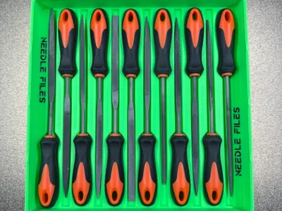 Needle File Holder Gridfinity Bin 4x4x4