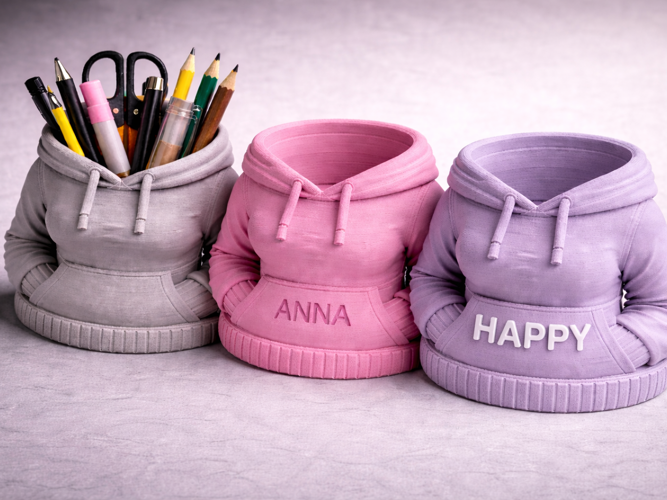 Cute Hoodie Pen Holder – Desk Organizer (Custom)