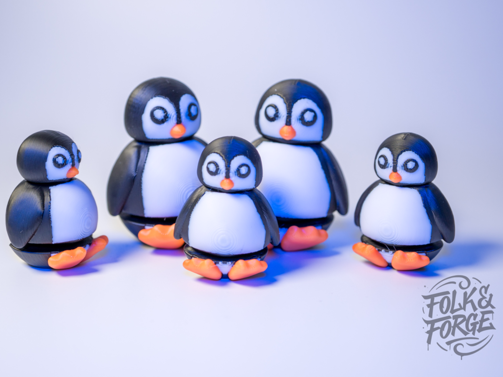 Wobbly Penguin Pals - Print in Place Fidget Toy