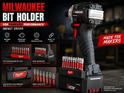 Milwaukee Bit Holder for PARKSIDE Impact Driver