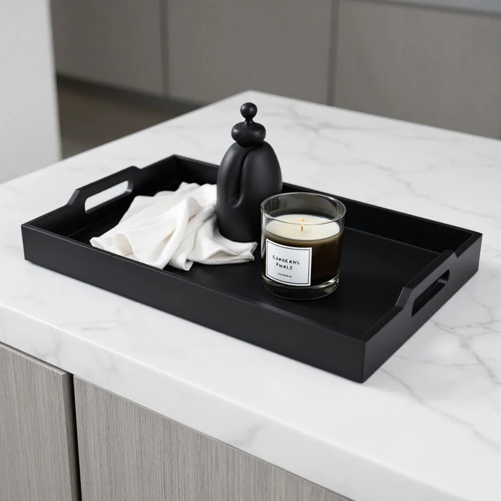 Creative Co-Op Vassoio In Legno Di Mango Con Maniglia, Naturale, 35.6x7.6x2.5 Cm, Moderno E Artigianale