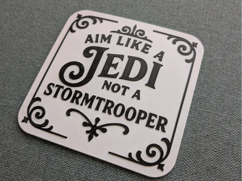 Toilet sign - Aim like a jedi, not a stormtrooper