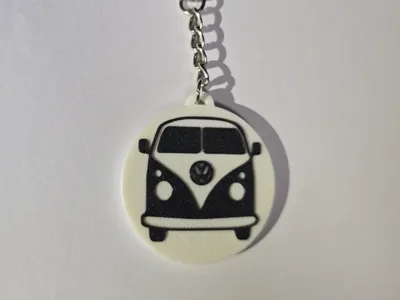 Hippie Van VW Keychain