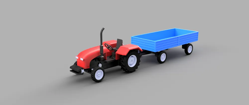 Desktop RC Remote Control Tractor Model - Free 3D Print Model - MakerWorld