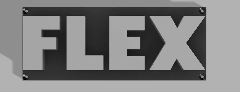 Small Flex Tools Sign - Free 3D Print Model - MakerWorld