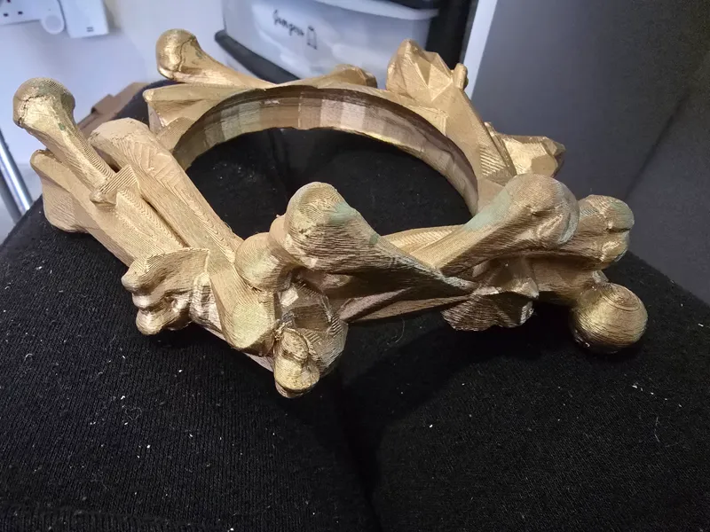 low poly bone crown