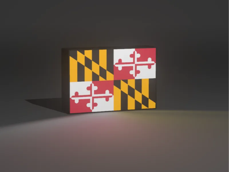 Maryland Flag Lightbox