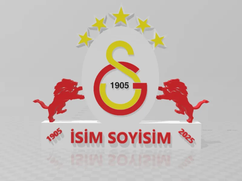 ÖZELLEŞTİRİLEBİLİR İSİM 5 YILDIZLI GS LOGOSU