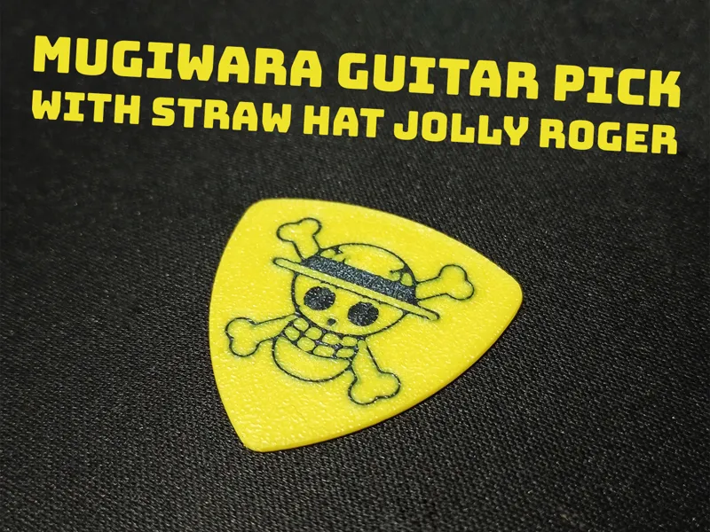 Mugiwara Guitar Pick with Straw Hat Jolly Roger