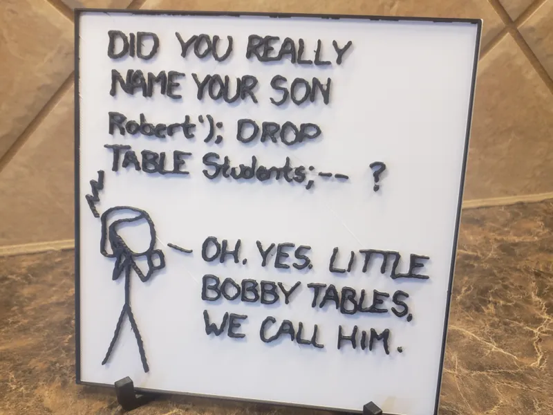 xkcd Bobby Tables panel