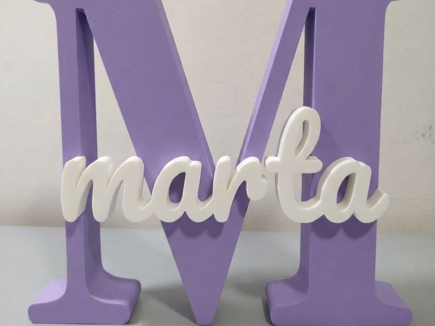 inicial m con nombre marta 3D model