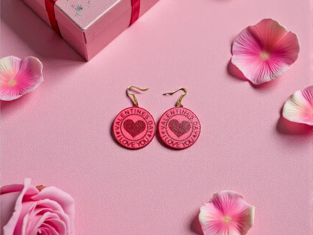 Valentine day earrings