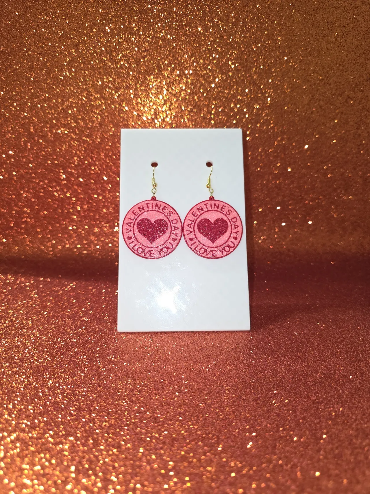 Valentine day earrings view 2