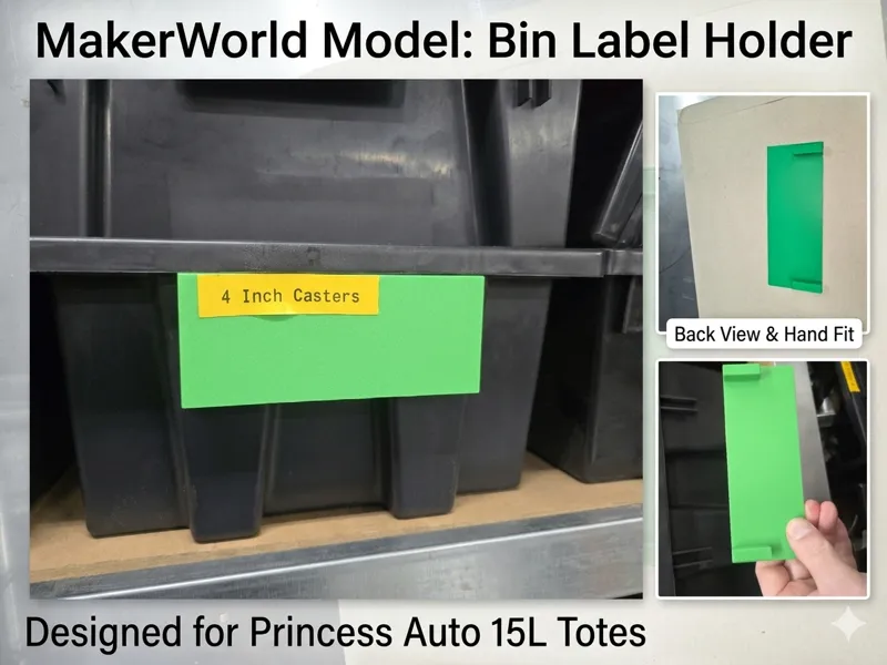 Princess Auto Bin Label Holder