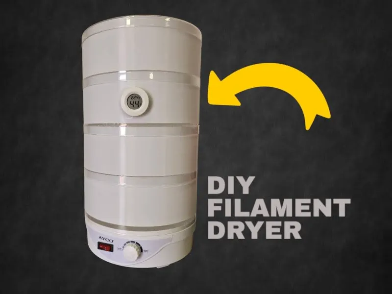 DIY Filament Dryer from food dehydrator