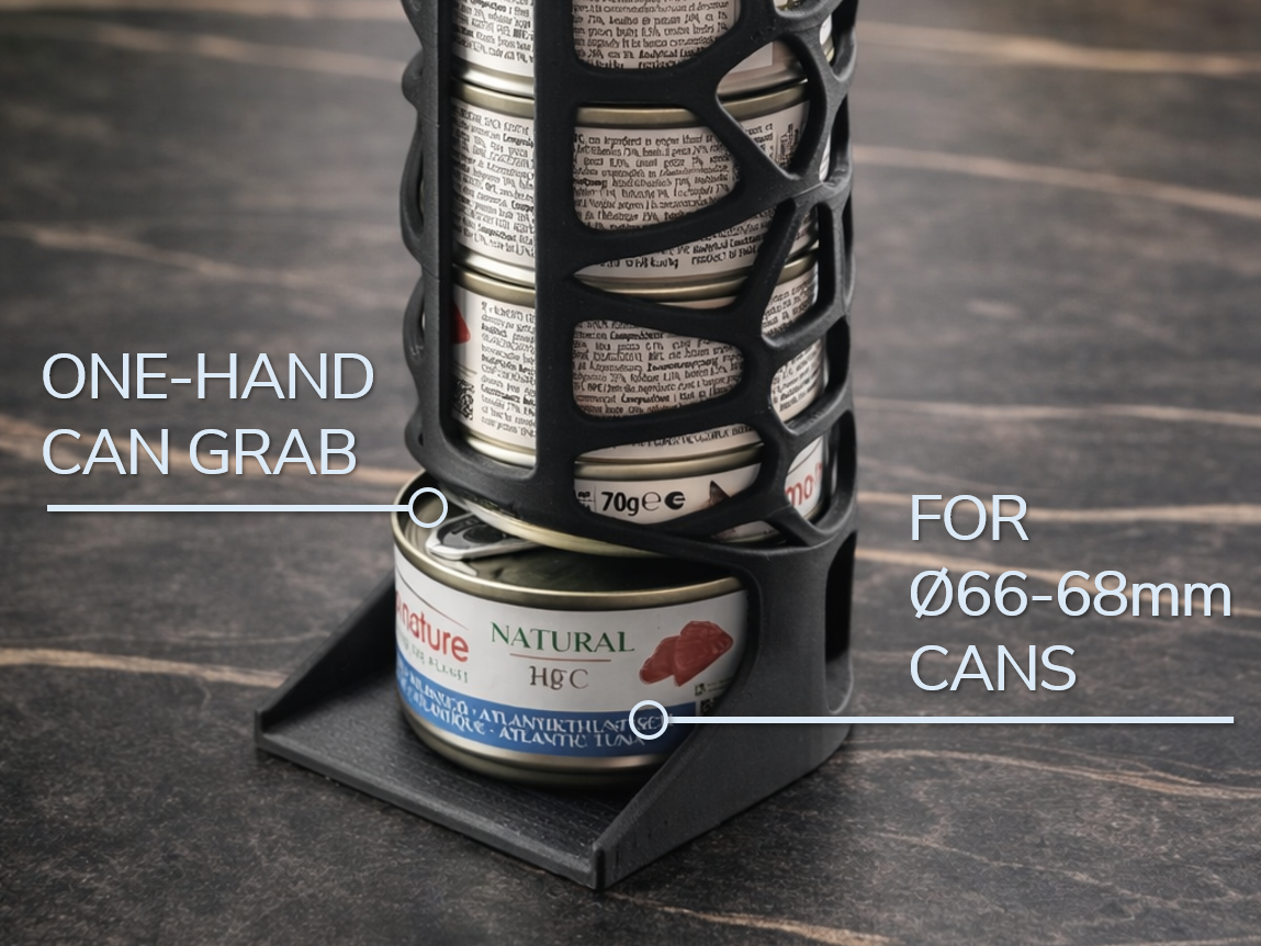 Organic Vertical Cat Food Can Dispenser - D66/68mm