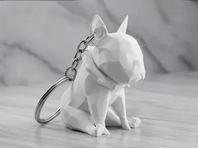 ​ Low-Poly Frenchie KeyHolder