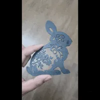 Motif mural lapin fleuri de Pâques — photo 1