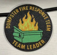 Dessous de verre "équipe d'intervention feu de poubelle" - chef d'équipe — photo 6