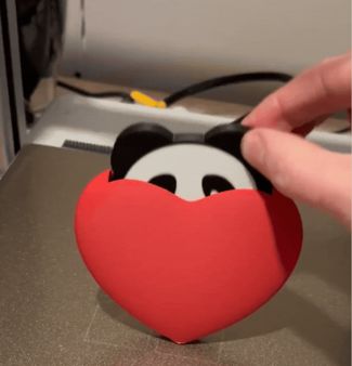 Pop Up Panda Heart
