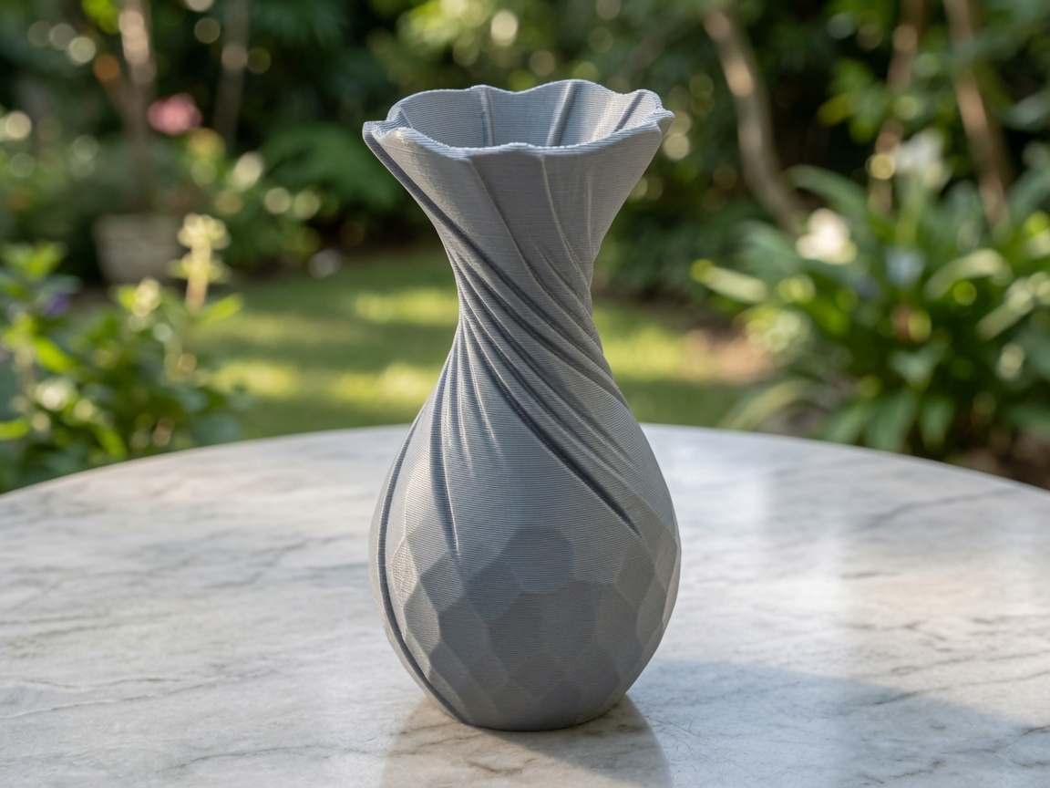 Twisted Faceted Hybrid Vase