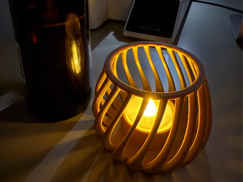 Luminous Spiral Tea Light Base