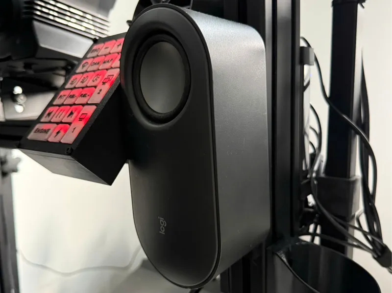 Simple Logitech z407 speaker mounts for sim rig