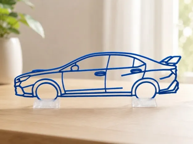 Subaru WRX Car Wall Art / Line Art / Wall Deco