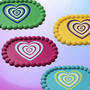 Bandeja organizadora: Retro Concentric Heart Beaded Tray — vista de referencia 5