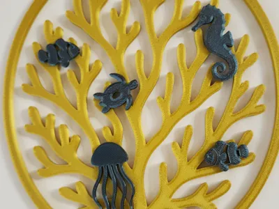 Coral and Sea Animals Wall Art