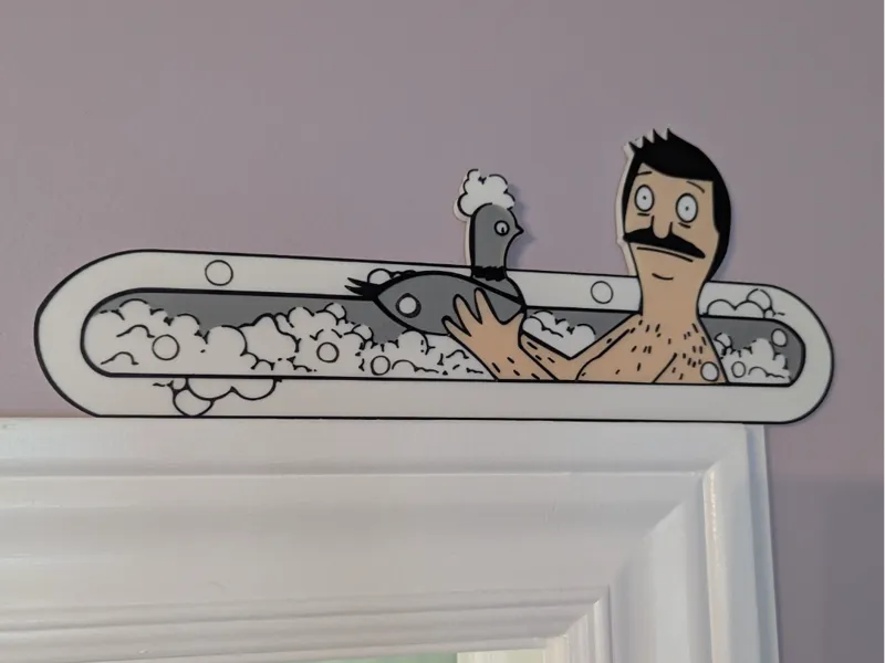 Bob's Burgers Bob Belcher Bathtub Door Corner