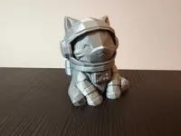 Chat astronaute low-poly — photo 4