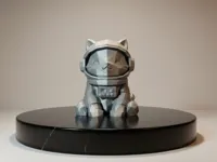 Chat astronaute low-poly — photo 1