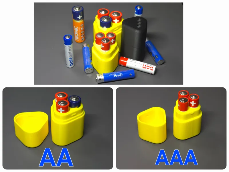AA / AAA Battery Case 3X