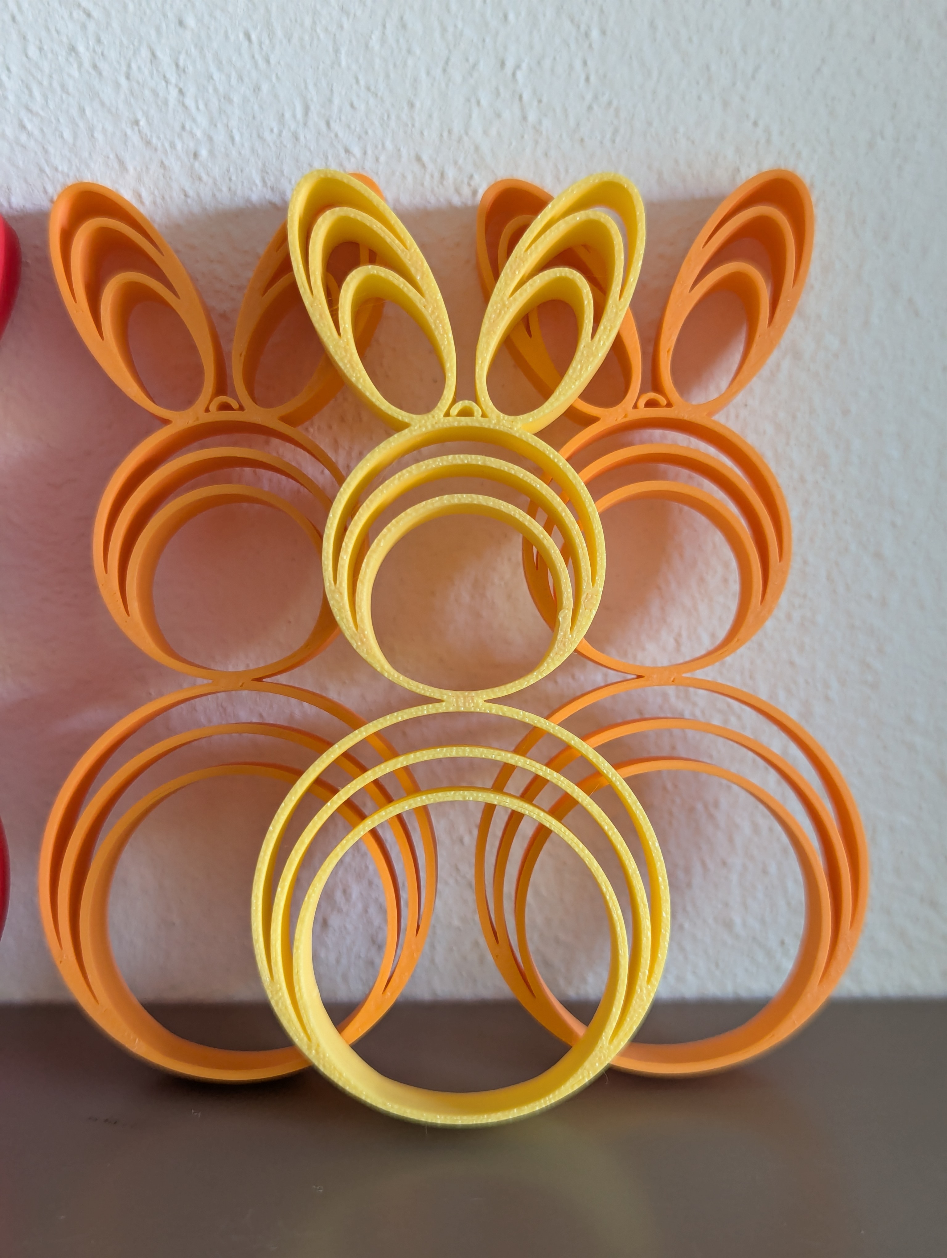 Miniatura 2 do modelo 3D Minimalist Easter Bunnies – Nested Ring Design