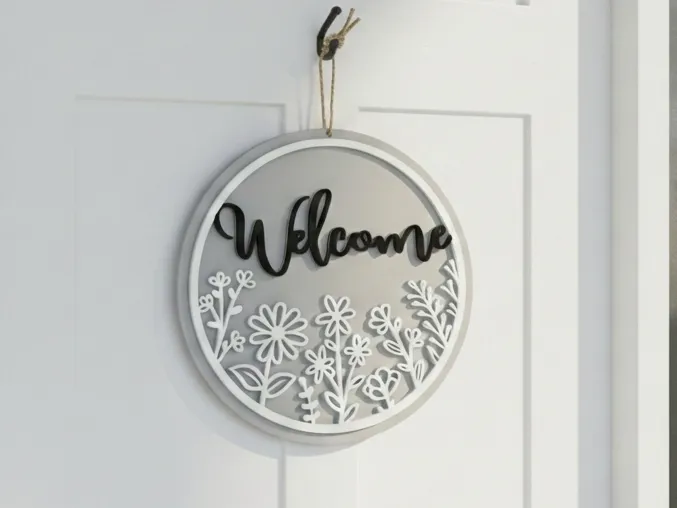 Welcome Door Sign / Wreath