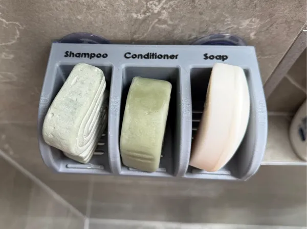 Porte-savon en 3 parties
