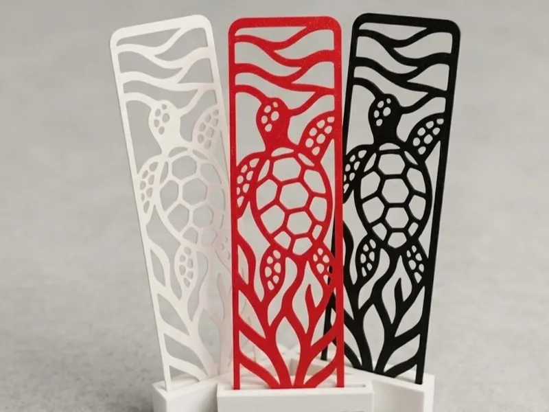 Sea Turtle Cutout Bookmark | Fast One-Color Print