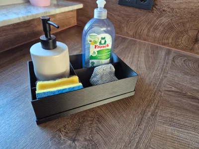 Sink organizer with drip tray