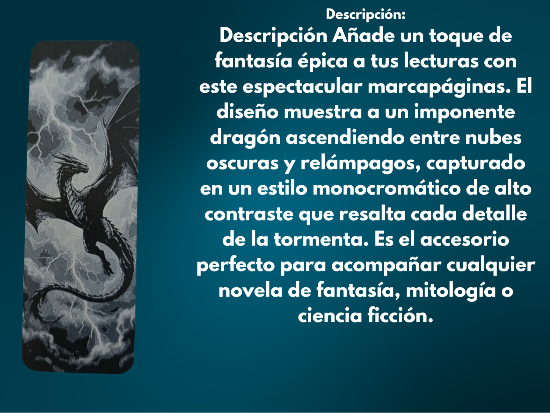 Marcapáginas Dragón de las Tormentas
