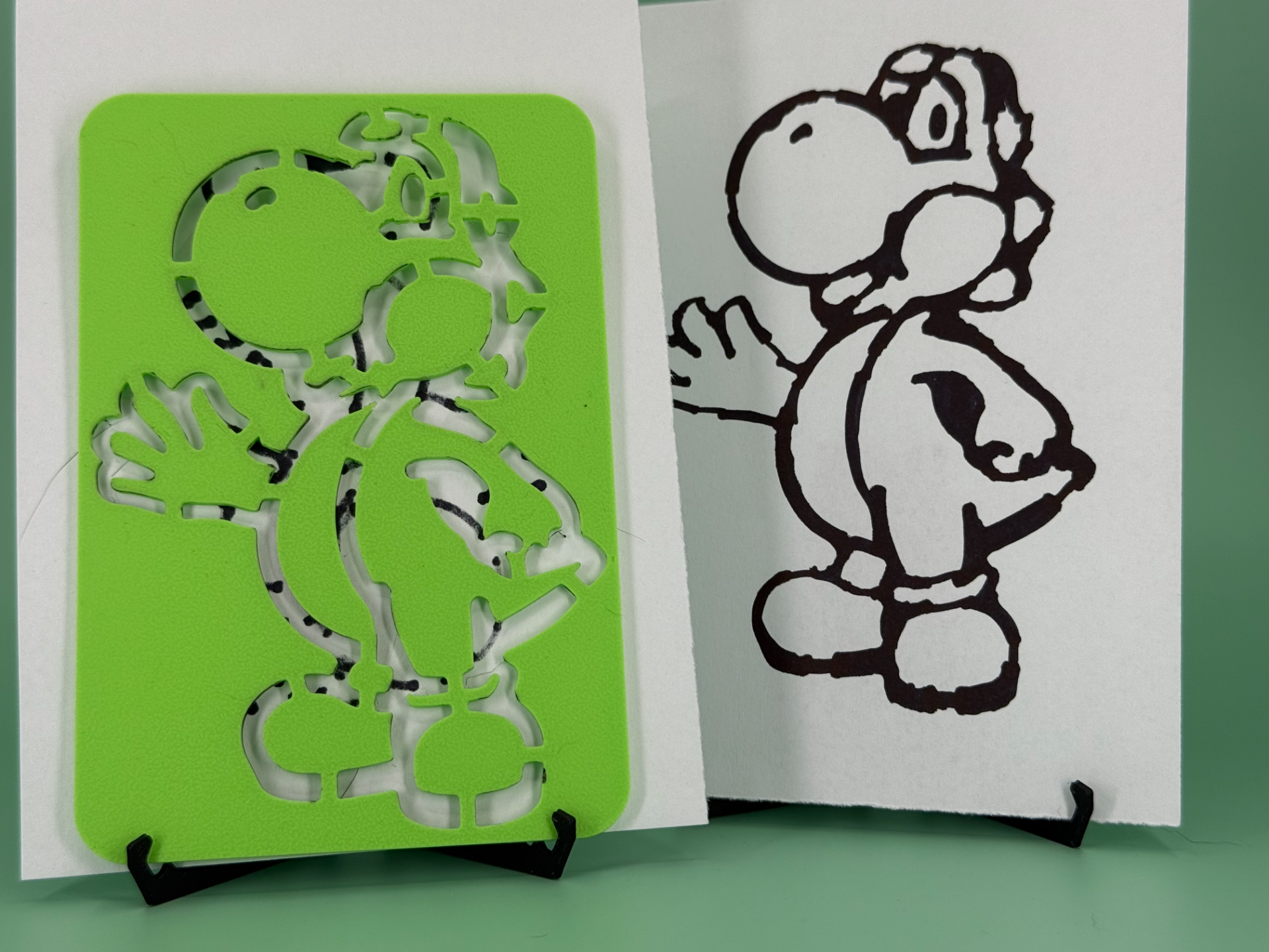 Yoshi body - drawing stencil for kids