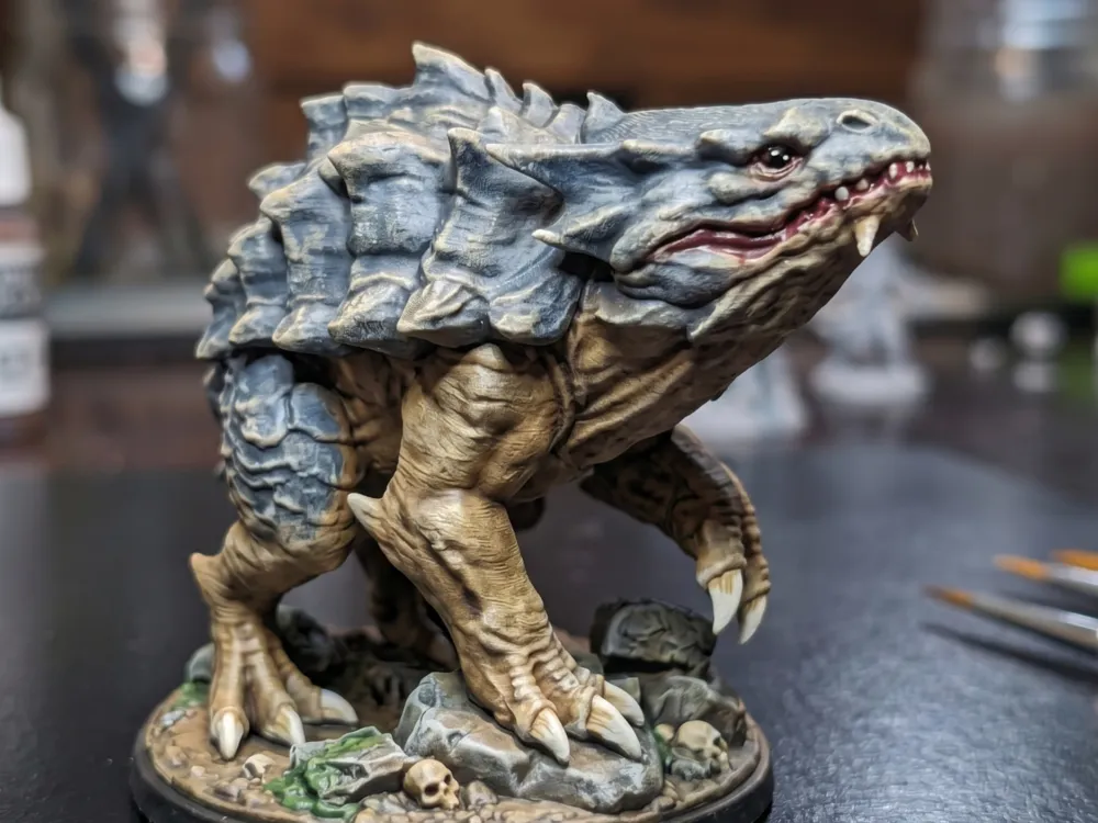 DnD Bulette miniature LARGE size - Free 3D Print Model - MakerWorld