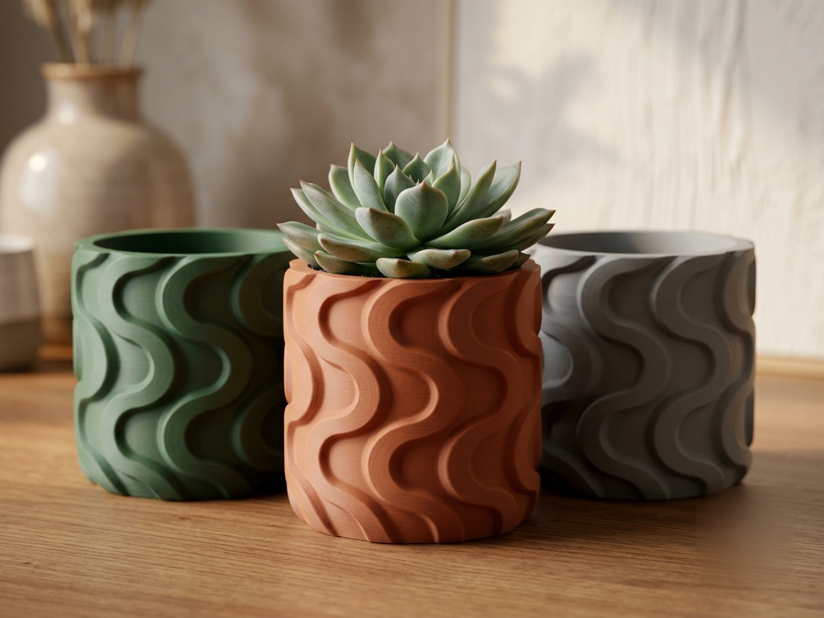 Crescent Wave Planter - 1