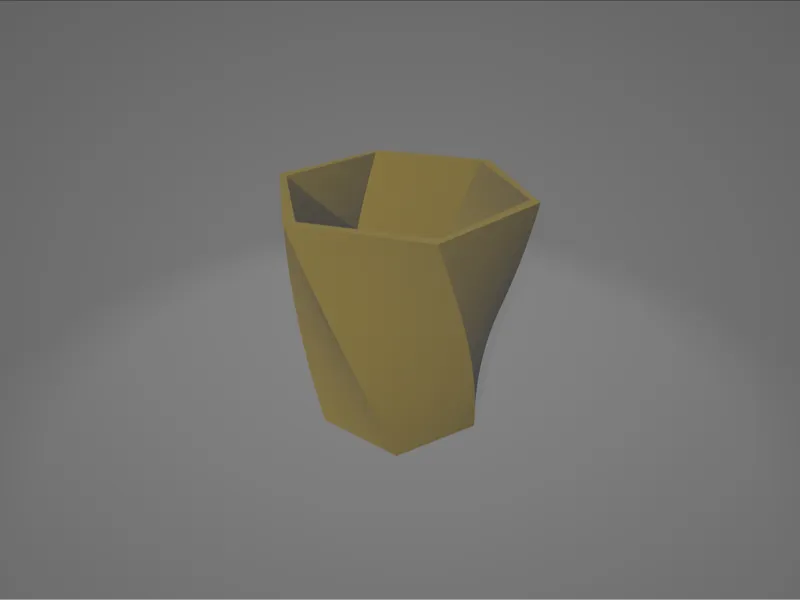 Modern Twisted Hex Planter & Pen Holder (No Sup)