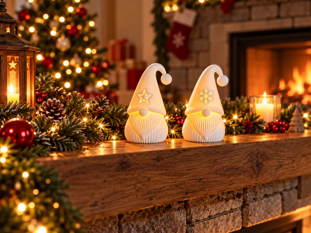 Christmas Gnome LED Tealight Set - Free 3D Print Model - MakerWorld