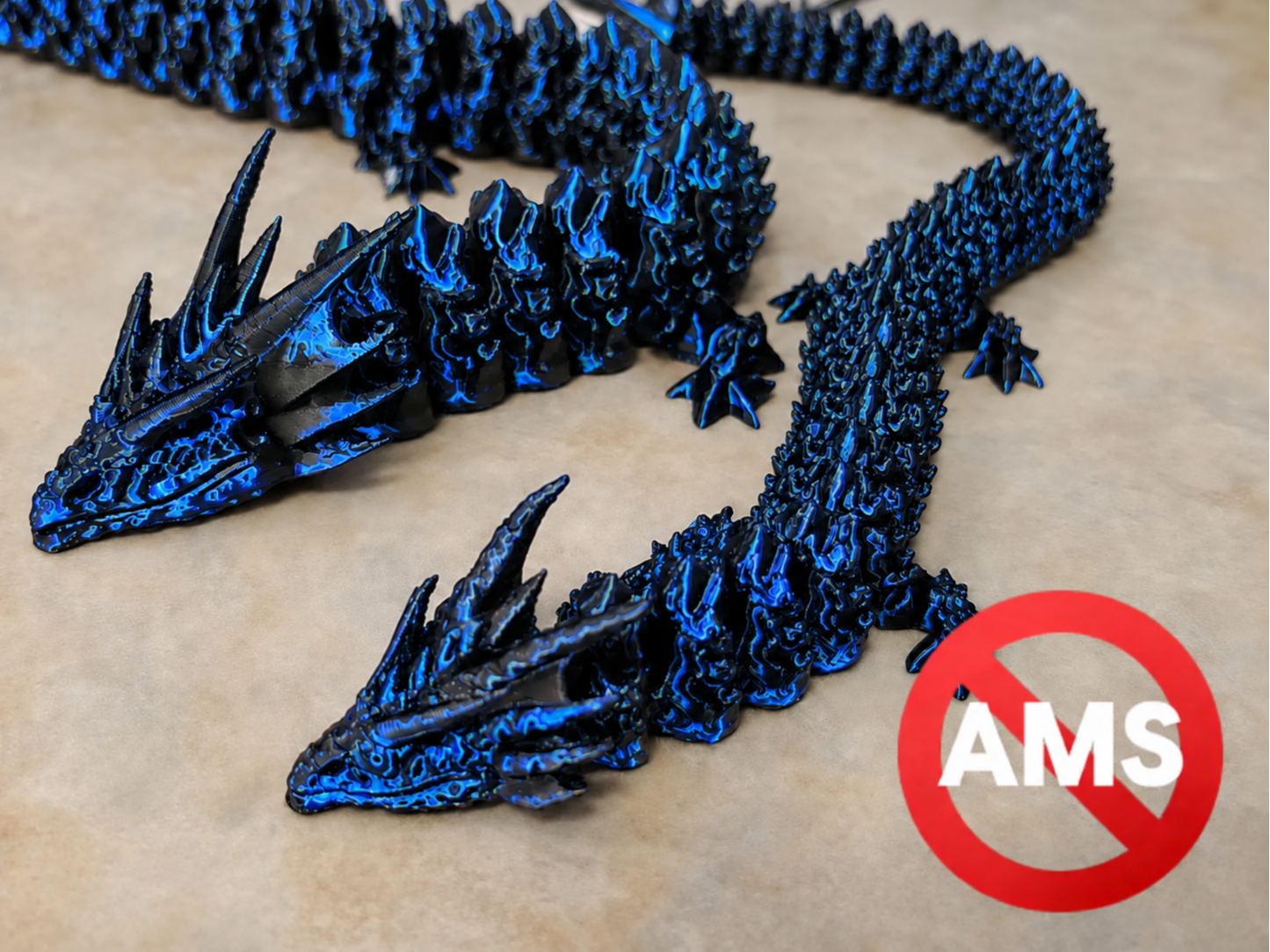 Articulated Flexi Dragon - Easy 3D Printable - 1