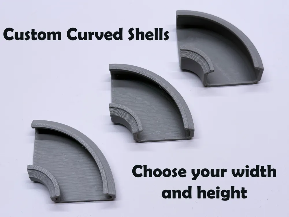 Parametric Curved Two Part Cable Channel - Free 3D Print Model - MakerWorld
