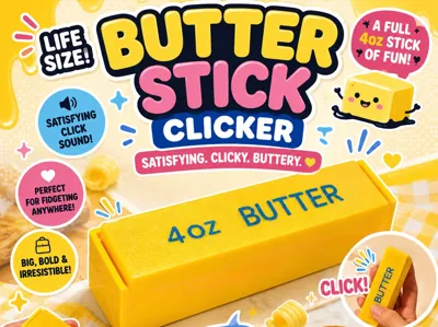 Life-Size VIRAL Butter Clicker Fidget