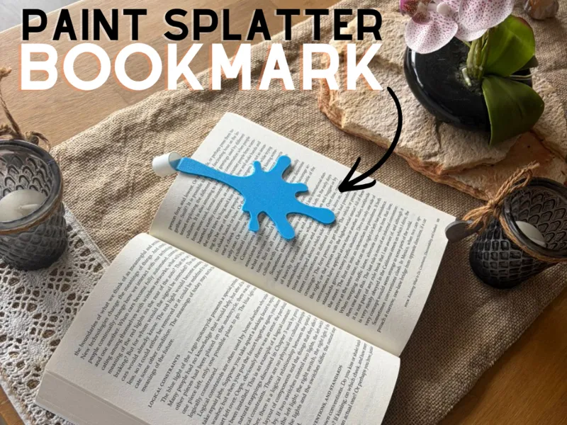 Paint Splatter Bookmark