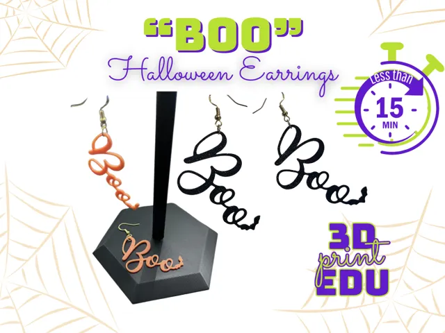 Boo Halloween Earrings – No AMS, Quick Print